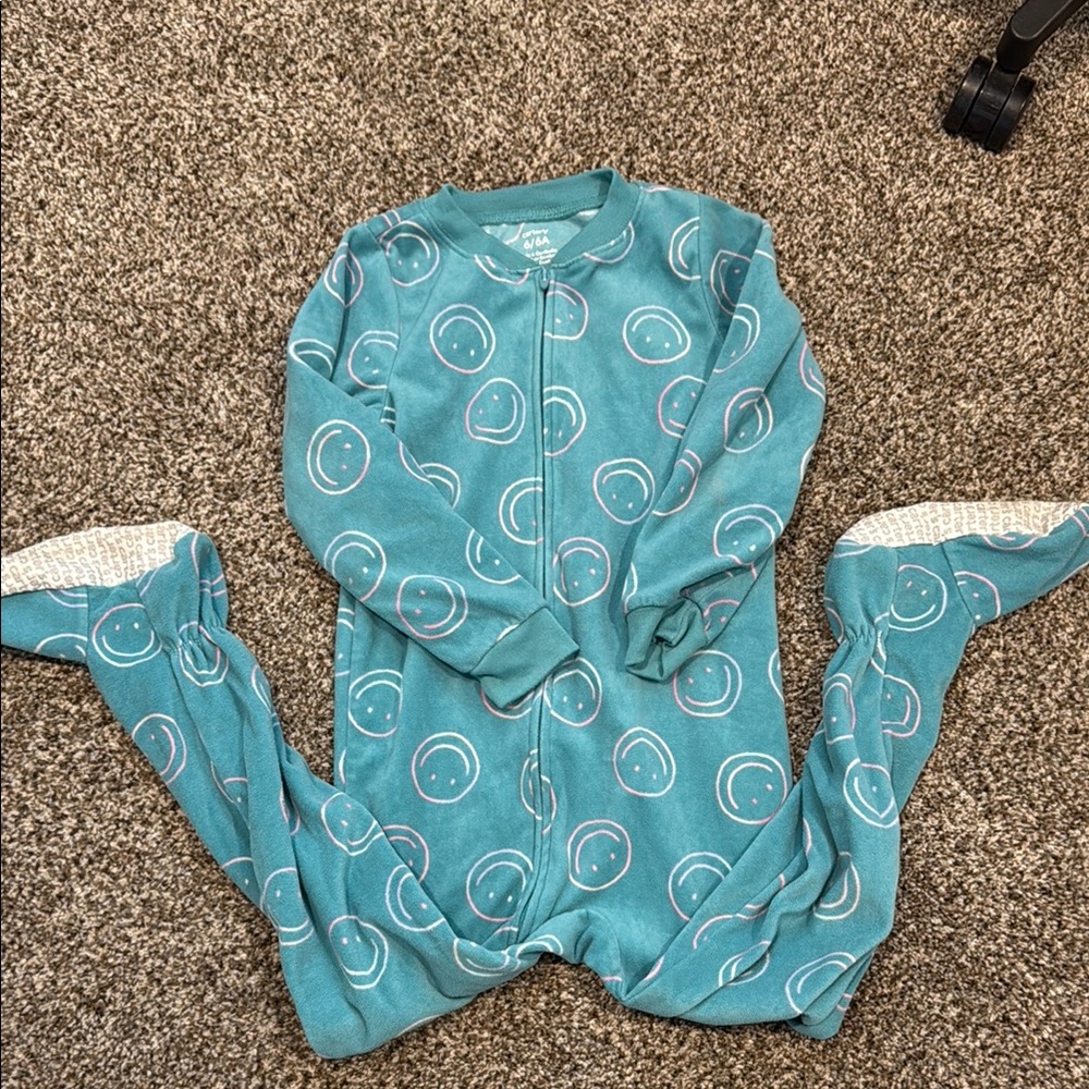 Carter's Teal and Pink Footed Pajamas